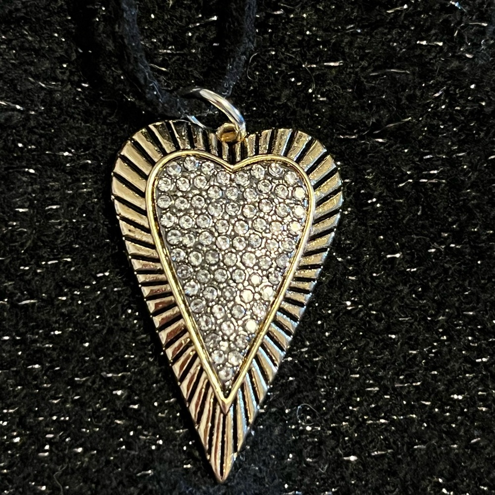 Handmade Gold & Silver Heart Necklace